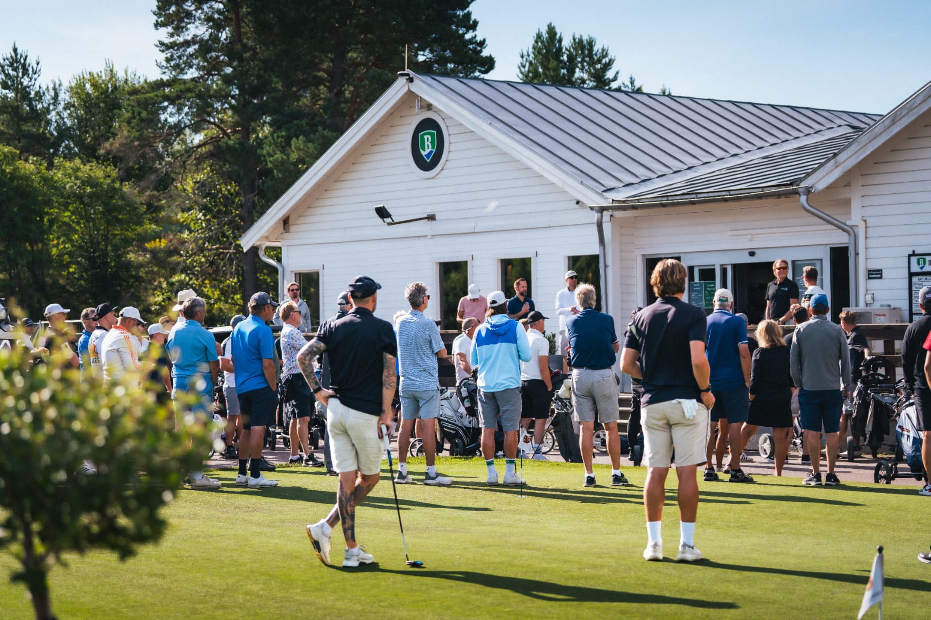 Deltagare på Bryngfjordens Golfklubb under Rockengolfen